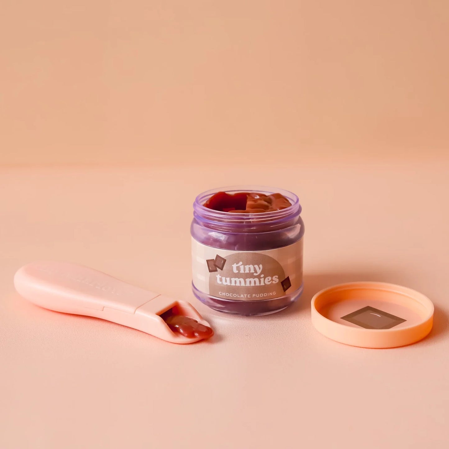 Chocolate Pudding food jar and spoon set