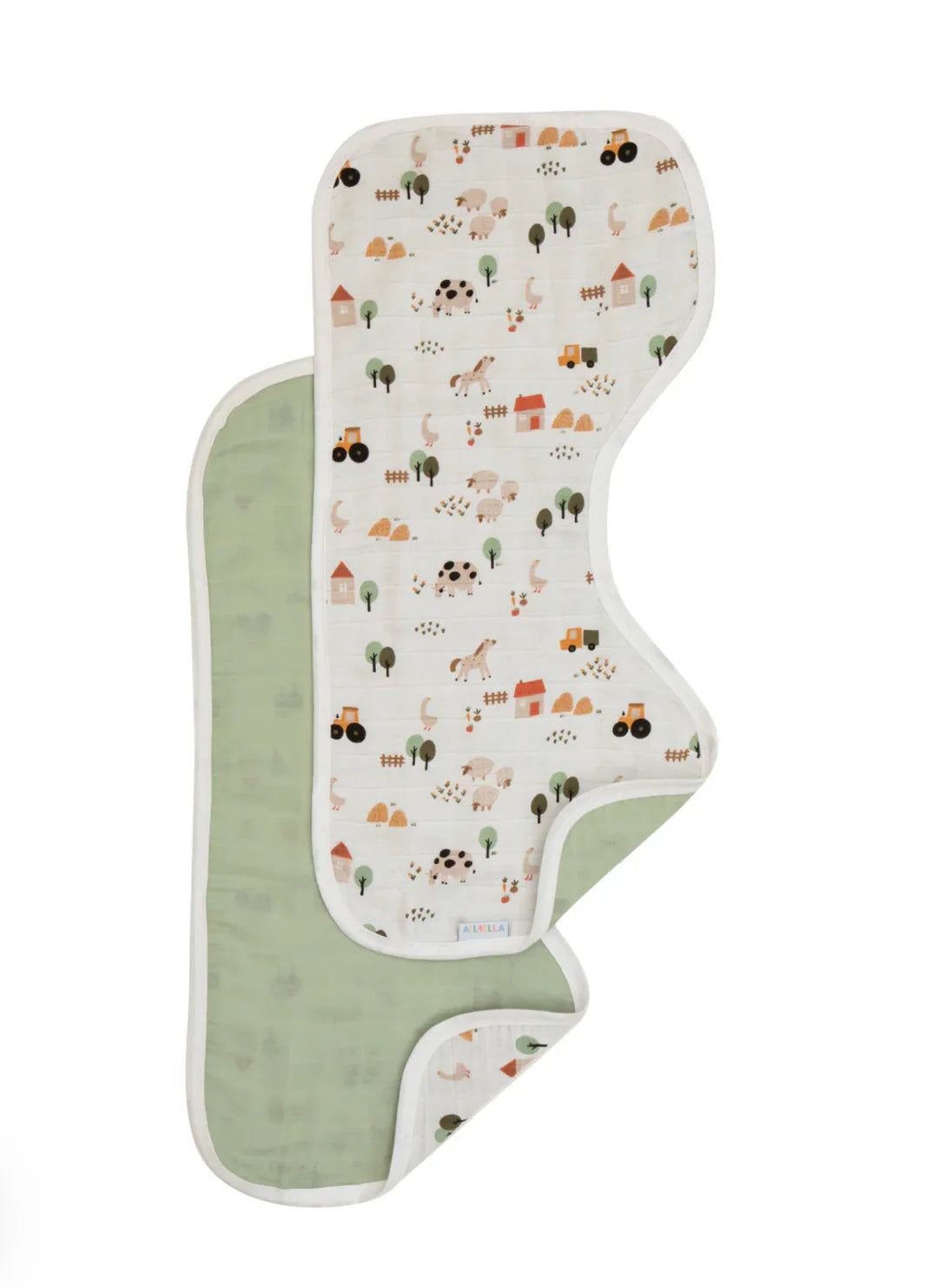 ALL 4 ELLA BURP CLOTH 2 PACK - COUNTRY FARM