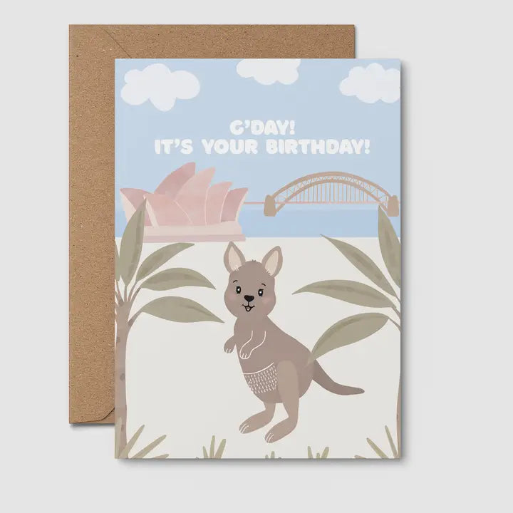 G'day Birthday | Australian Greeting Card, Kangaroo, Sydney