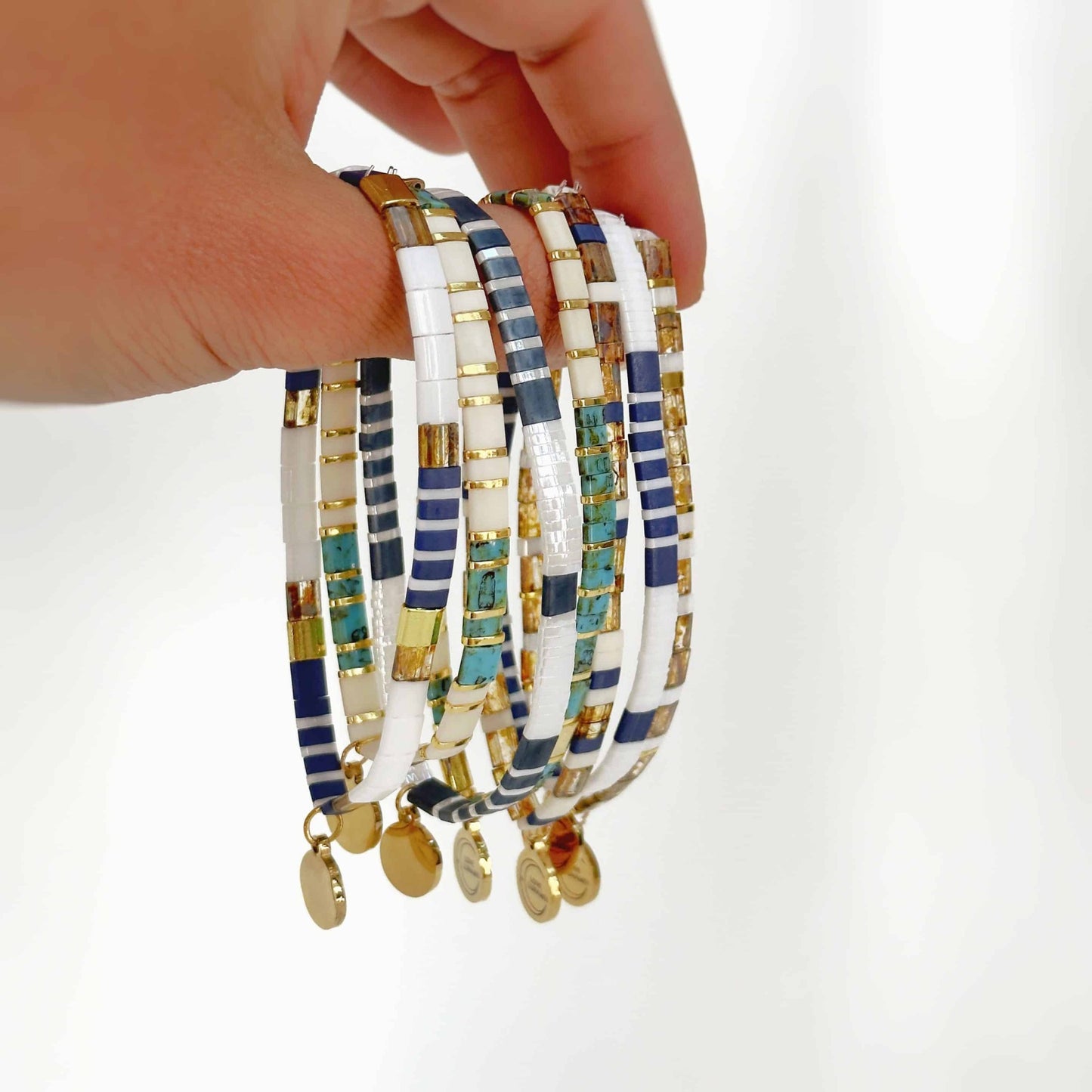 Love Bracelet White, Navy and Natural
