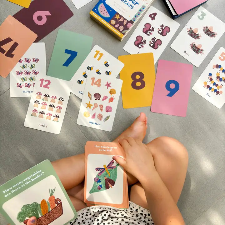 Illustrated Number Flashcards - Kids Toys Learning Education