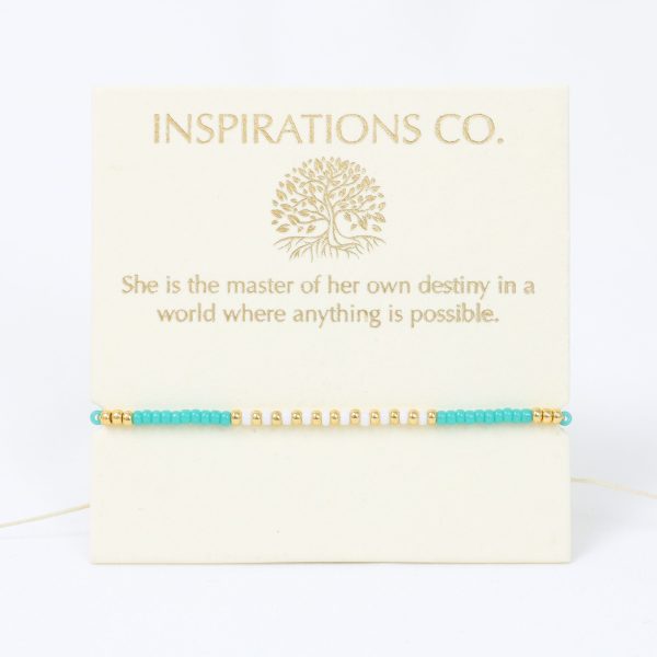 Inspiration Bracelet Aqua, White and Gold