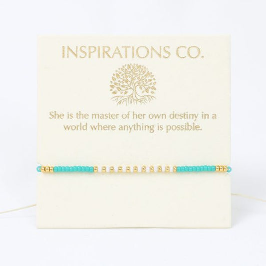 Inspiration Bracelet Aqua, White and Gold