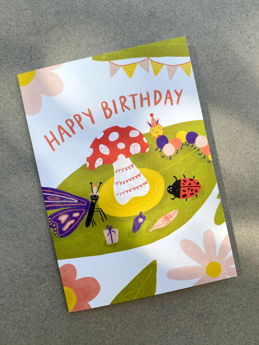 Bug Party Birthday Card