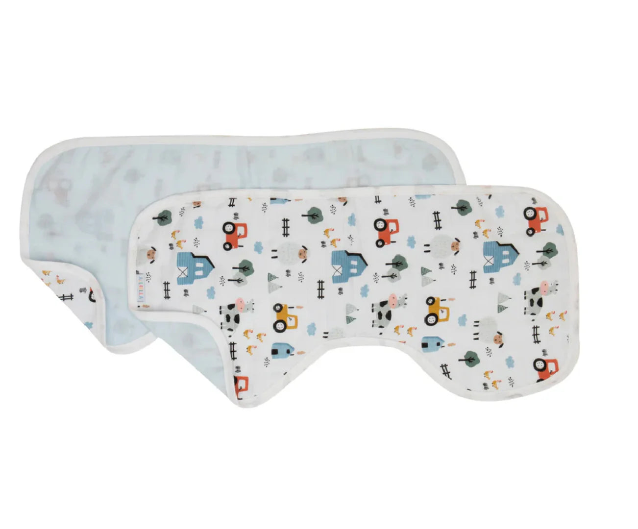 ALL 4 ELLA BURP CLOTH 2 PACK - BARNYARD