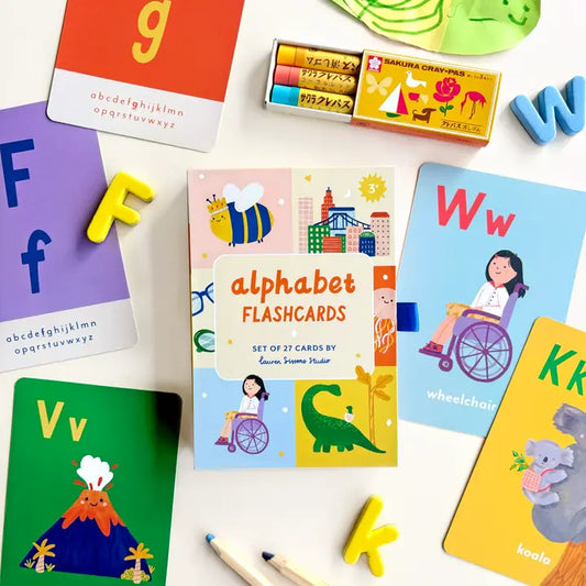 A-Z Illustrated Alphabet Flashcards - Kids Toys and Learning