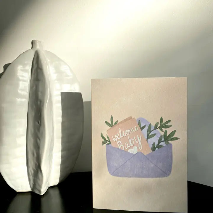Welcome Baby Card - New Baby Card | Gender Neutral Baby Card