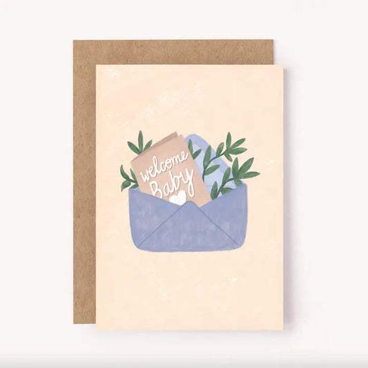 Welcome Baby Card - New Baby Card | Gender Neutral Baby Card